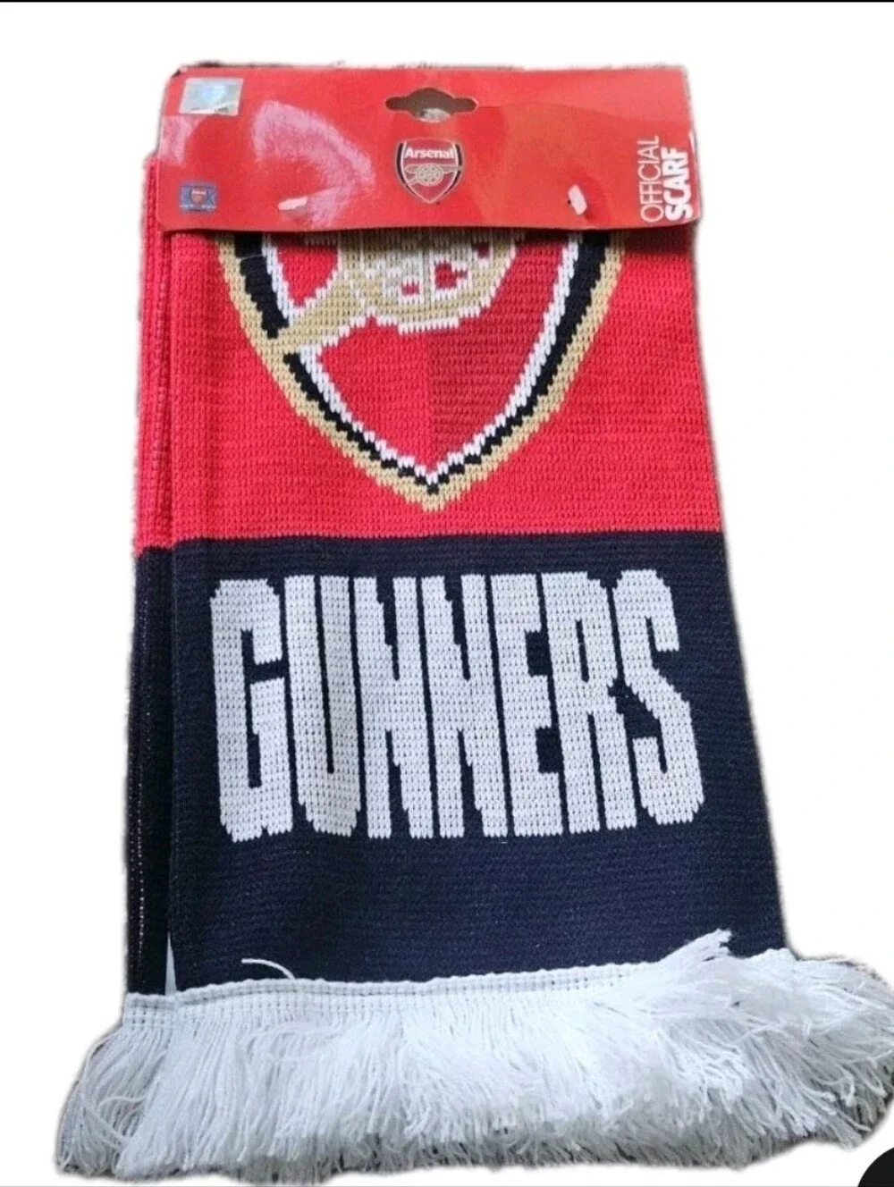 Brand New W Tag Arsenal FC Fan Scarf Gunners Crest Officially Licensed